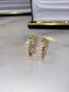 18k gold plated cubic zirconia mini hoop earrings