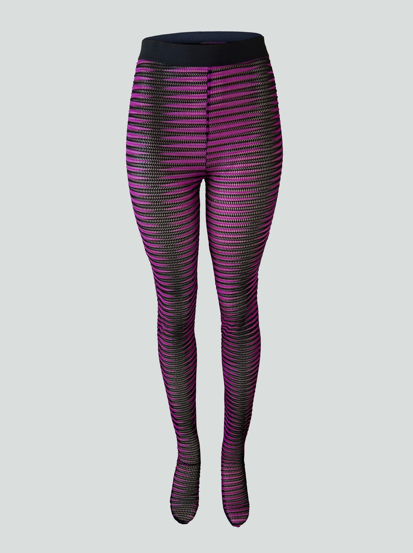 black and purple contrast footed matching set 