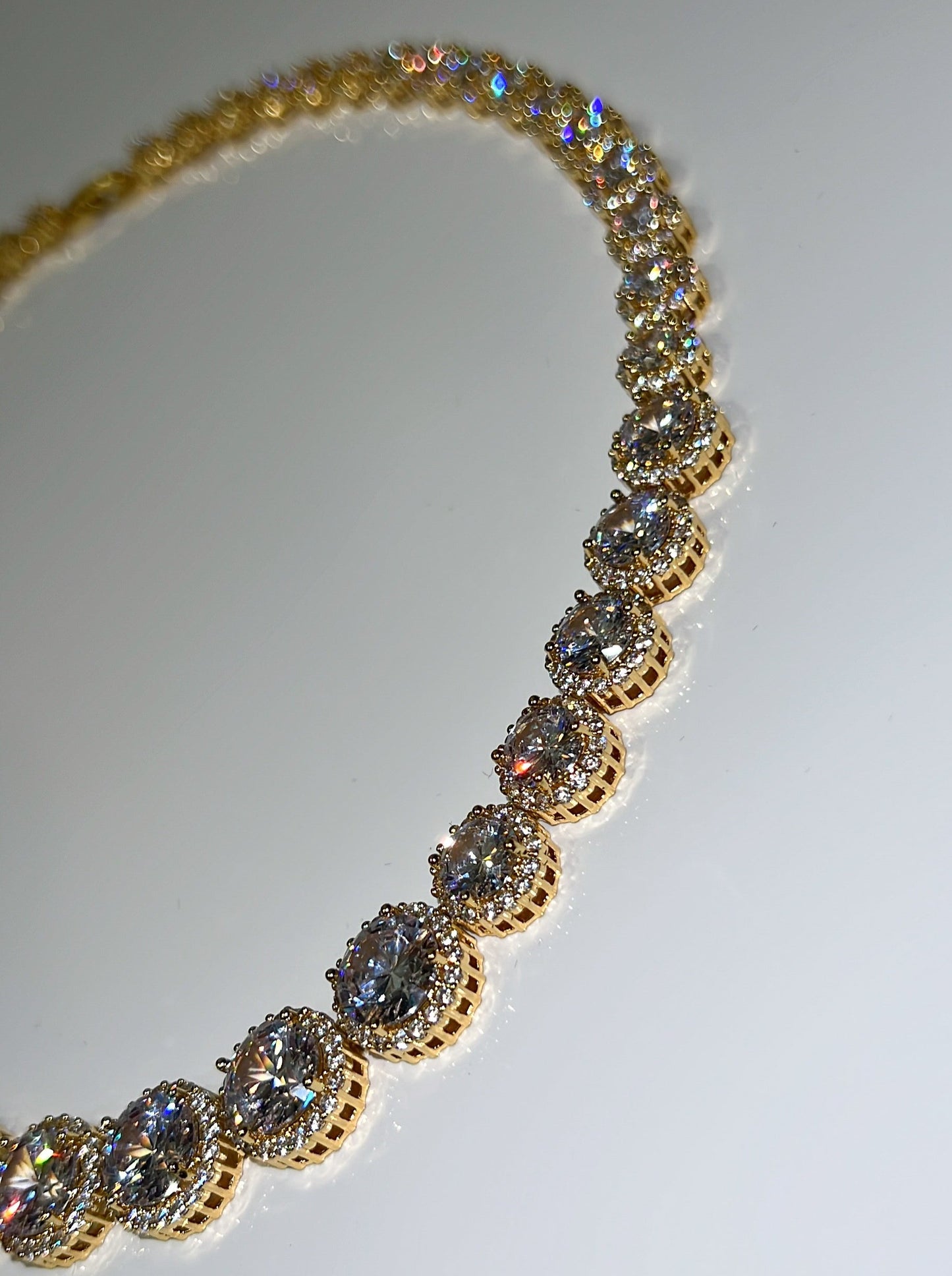 cubic zirconia princess silver necklace