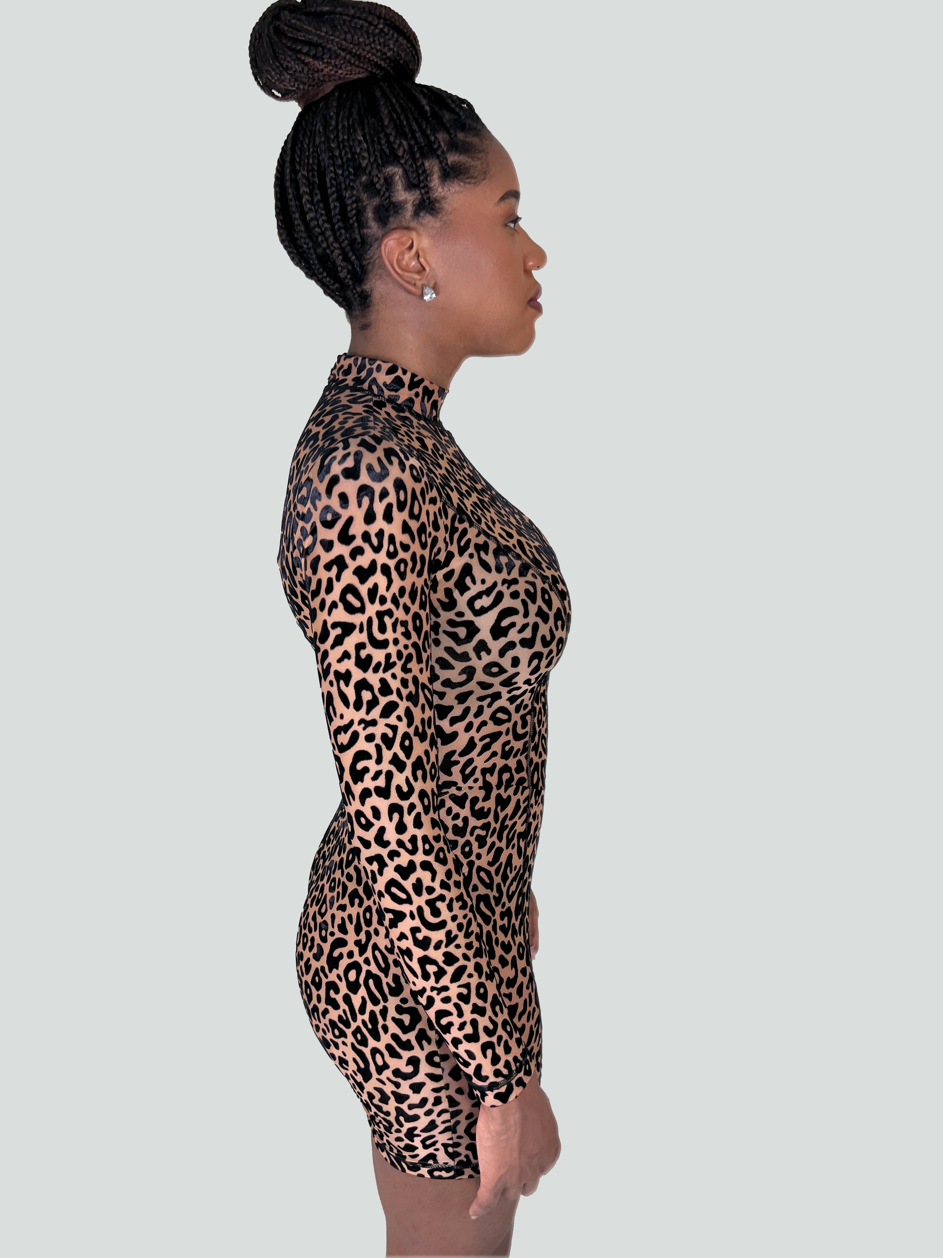 leopard print romper one piece