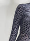 black leopard print romper