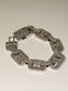 silver diamond cubic zirconia mariner link baguettes bracelet