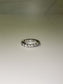 oval cubic zirconia stackable eternity wedding band ring