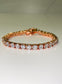 rose gold cubic zirconia quality tennis bracelet