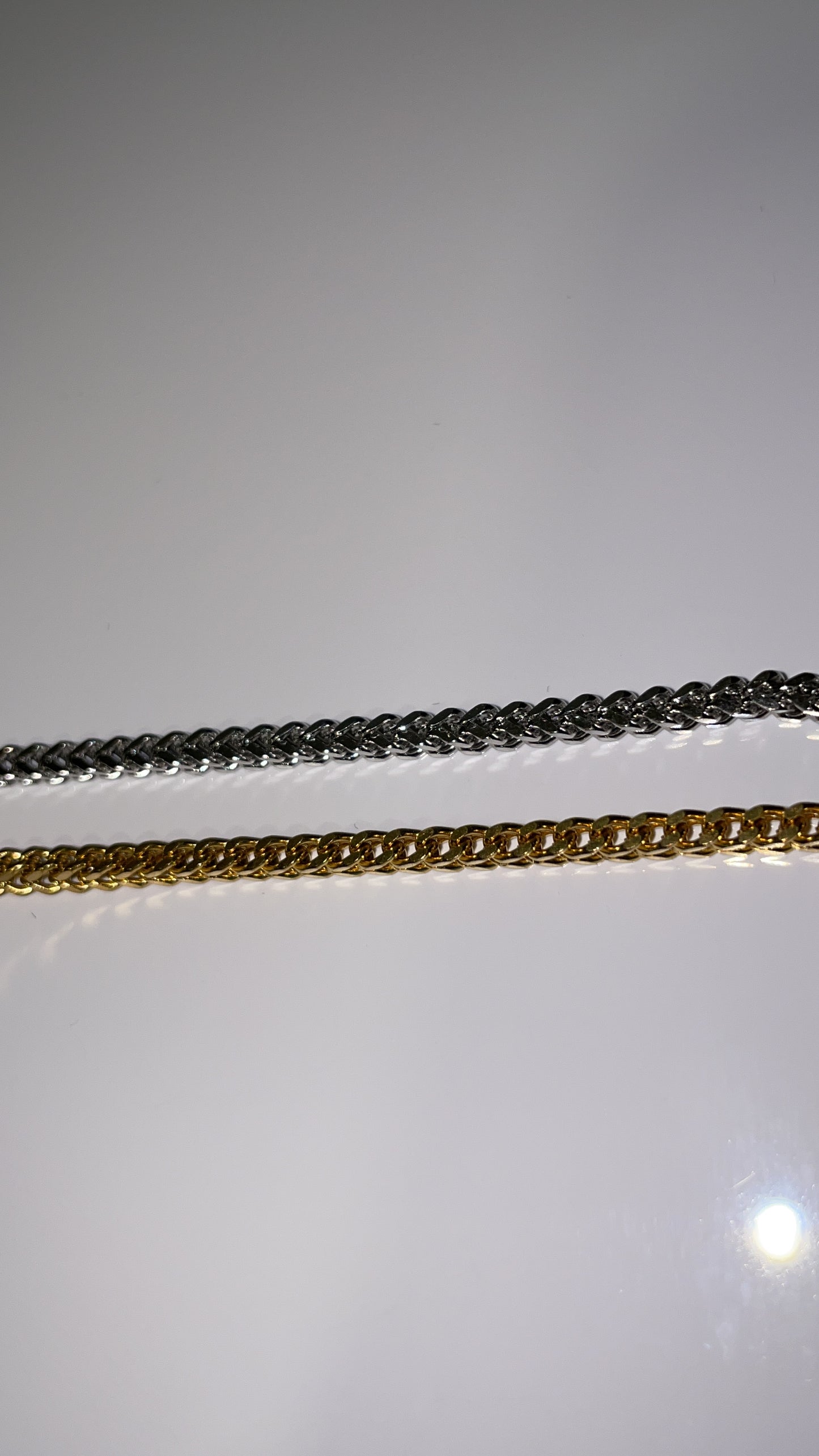 silver and gold franco chain