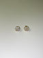 gold cubic zirconia flower screwback stud earrings