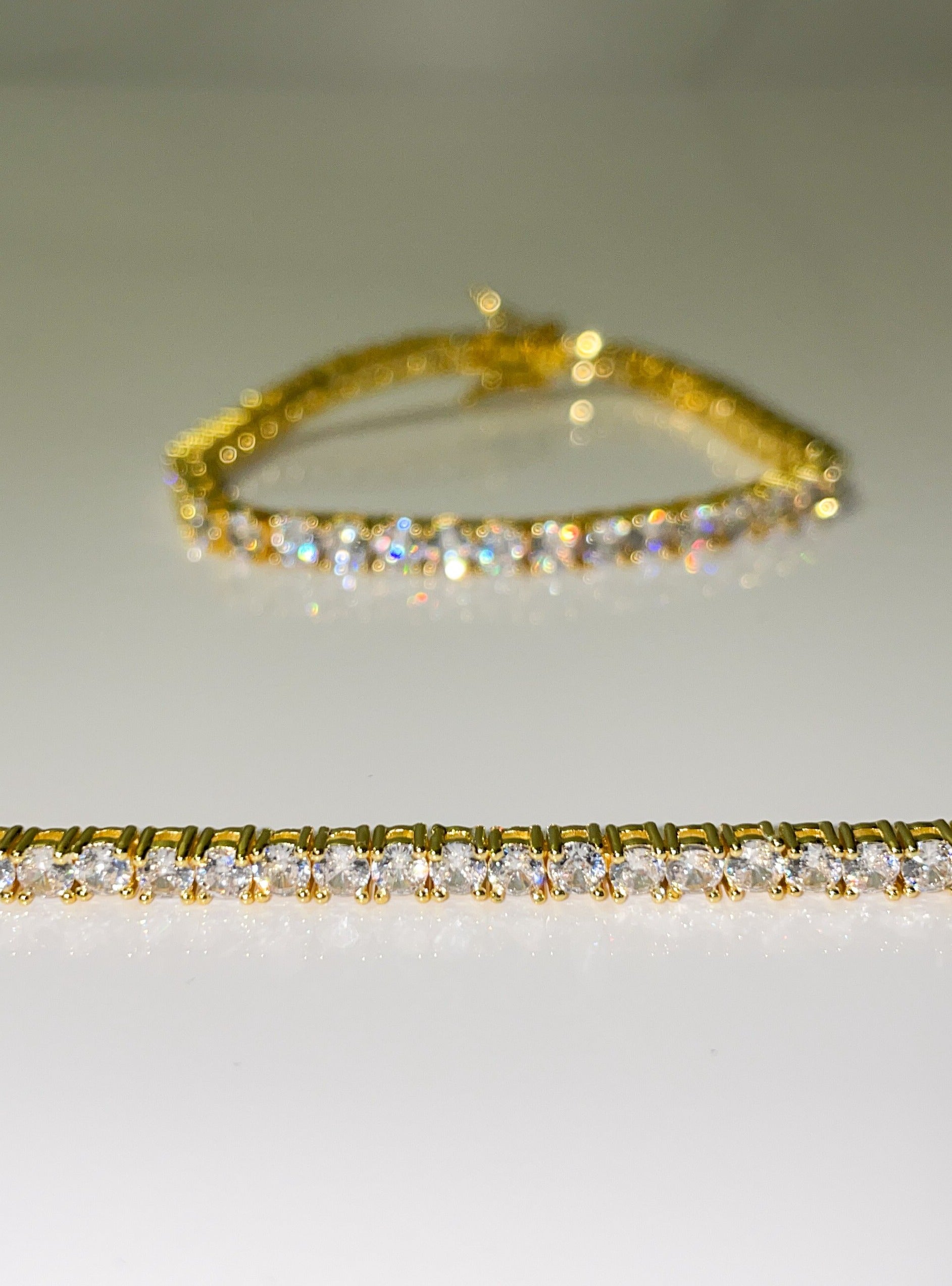 gold cubic zirconia quality tennis bracelets