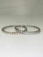 iridescent ab silver rhinestone bling large hoop earrings