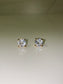 8mm cubic zirconia diamond stud earrings with screwback