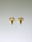 classic gold cubic zirconia stud earrings