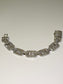 silver diamond cubic zirconia mariner link baguettes bracelet