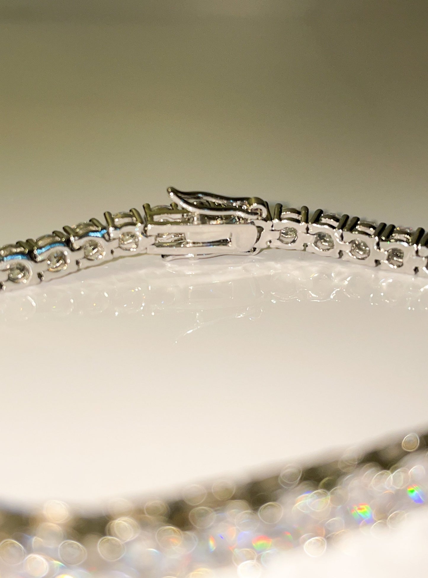 cubic zirconia quality tennis bracelet clasp